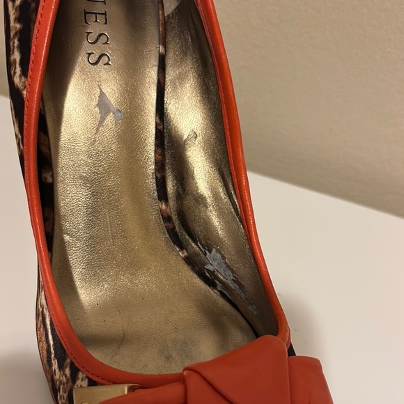 Guess Brown and Orange Heels with Stiletto Design - Picture 2 of 4